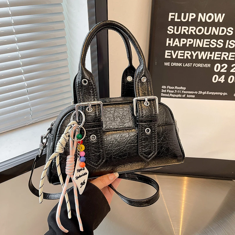 Black Handbag Classic Bag Female Small Satchel Quality Pu Leather Crossbody Bag Ladies Fashion Y2K Brand Bag Day Clutch