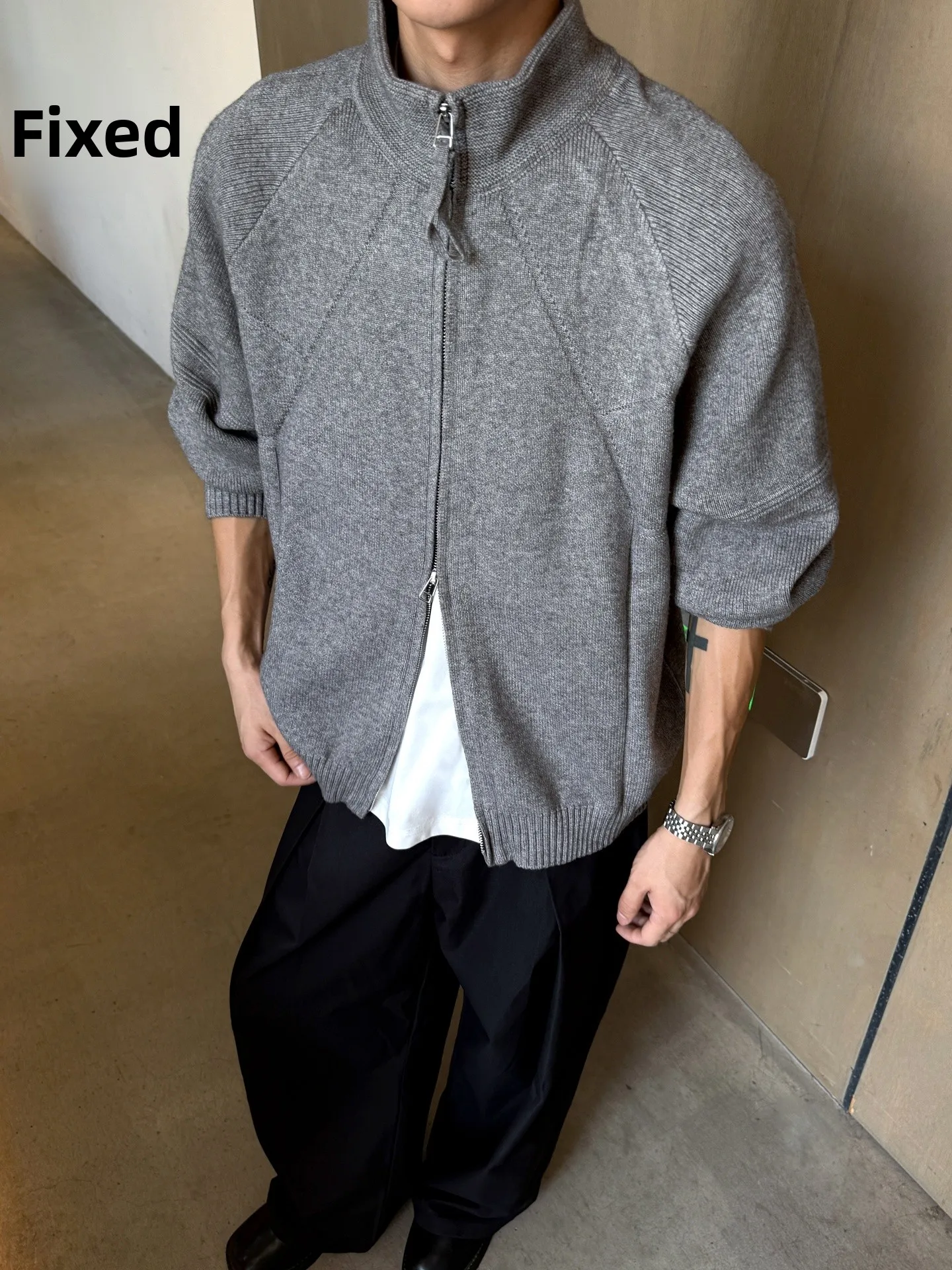 

Свитер Cleanfit American Sle Winter Knitted: свободный крой, двойная молния, мягкий ворс Coolmax, модный дизайн в стиле пэчворк Ciwalk