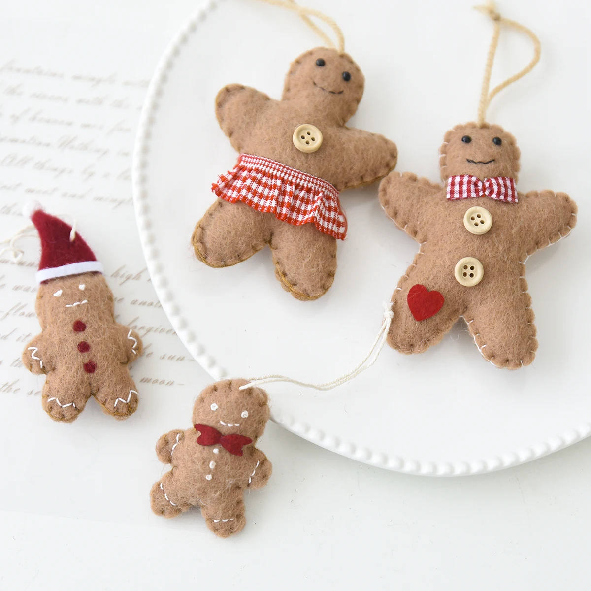 1/2 Pcs Christmas Wool Felt Gi - Home Fragrance Gingerbread review and price