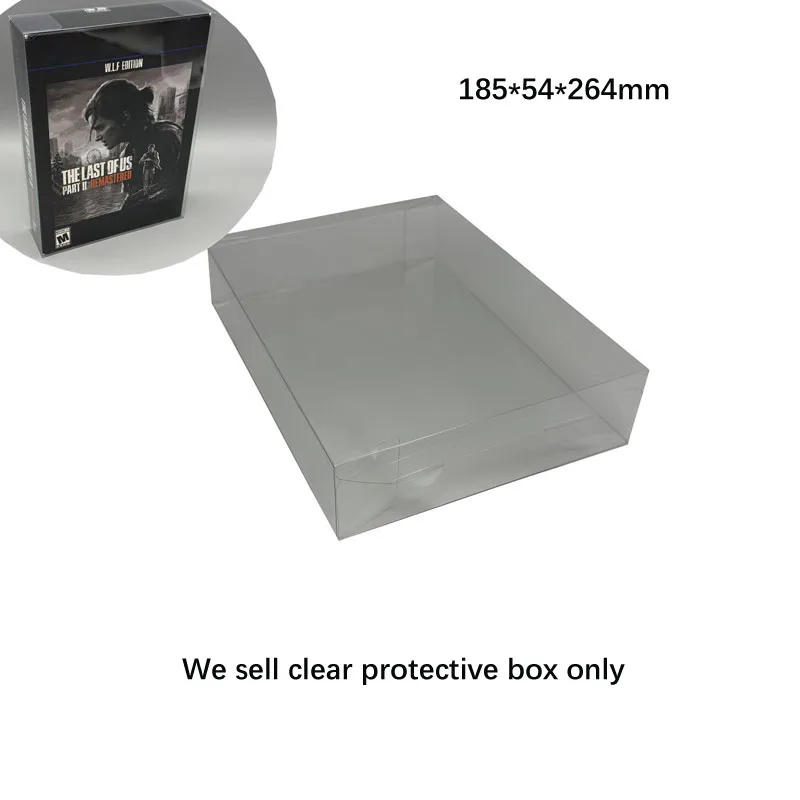 Collection Display Box for PS5 for The Last of Us Part II Remastered W.L.F Edition Transparent Box PET Shell Clear Collect Box