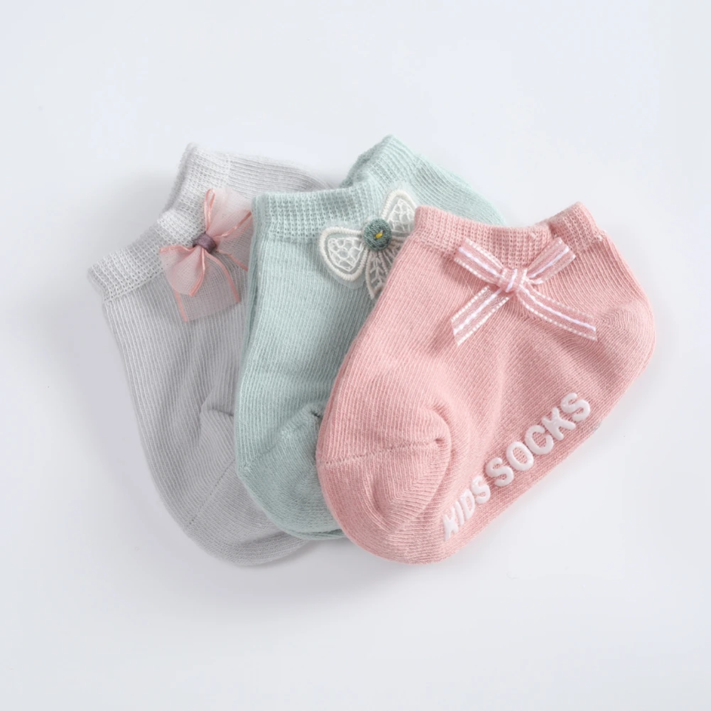 3 Pairs Spring Summer Baby Boys Girls Newborn Socks Cotton Solid Breathable Infant Girl Soft Cute Socks Kids Socks  0 to 5Y