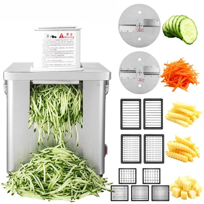 Stainless Steel Vegetable Cutter Commercial Multifunctional Vegetable Cutter Fruit and Vegetable Slicing Shredding Dicing