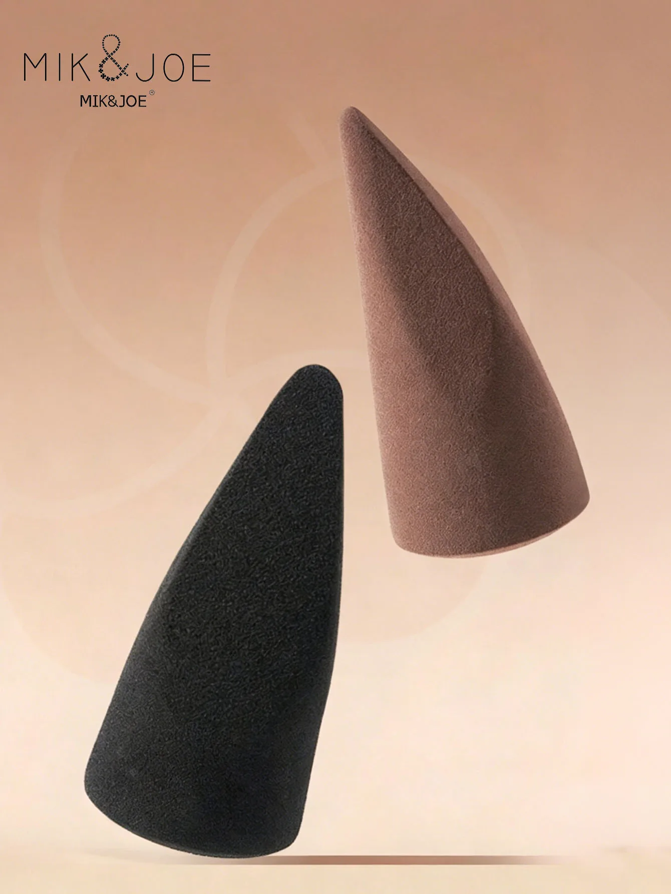 Lot de 1/2/4/6 éponges de maquillage sans latex, forme conique biseautée, double usage, pour fond de teint et estompage, cadeau de Noël