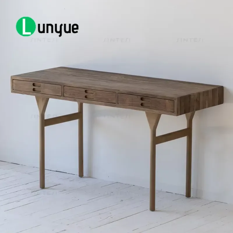 Reclaimed Wood Console Table Antique Style Multifunctional Wooden Entryway Furniture Modern Design Durable Home Decor Accent