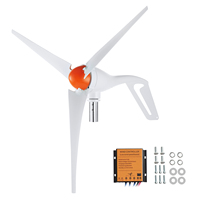 SucceBuy 500W Wind Turbine Generator 24V Wind Turbine Kit 3-Blade Wind Power Generator with MPPT Controller 2.5m/s Start Speed