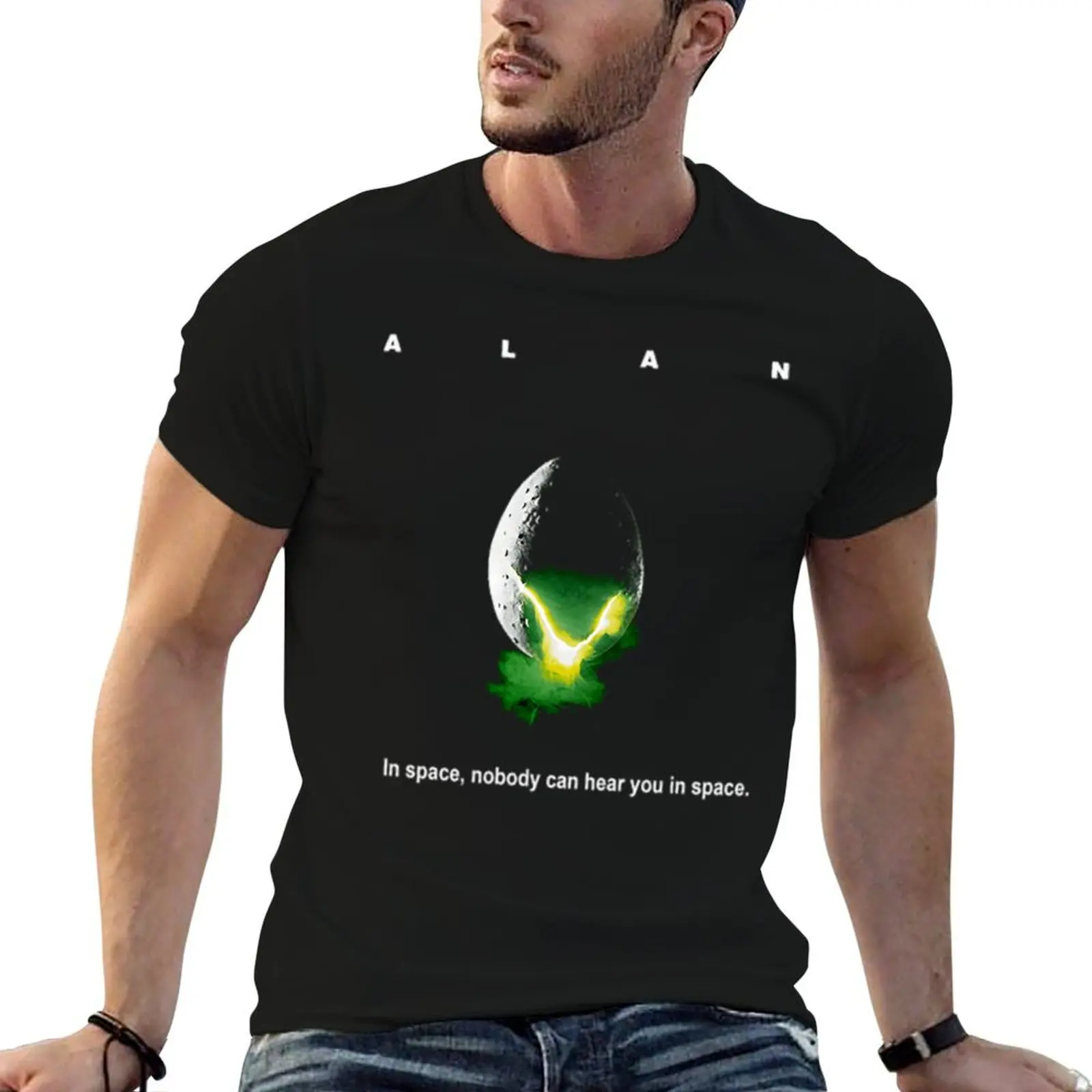 Alan - Alien Parody T-Shirt customizeds new edition designer shirts anime clothes Short sleeve tee men