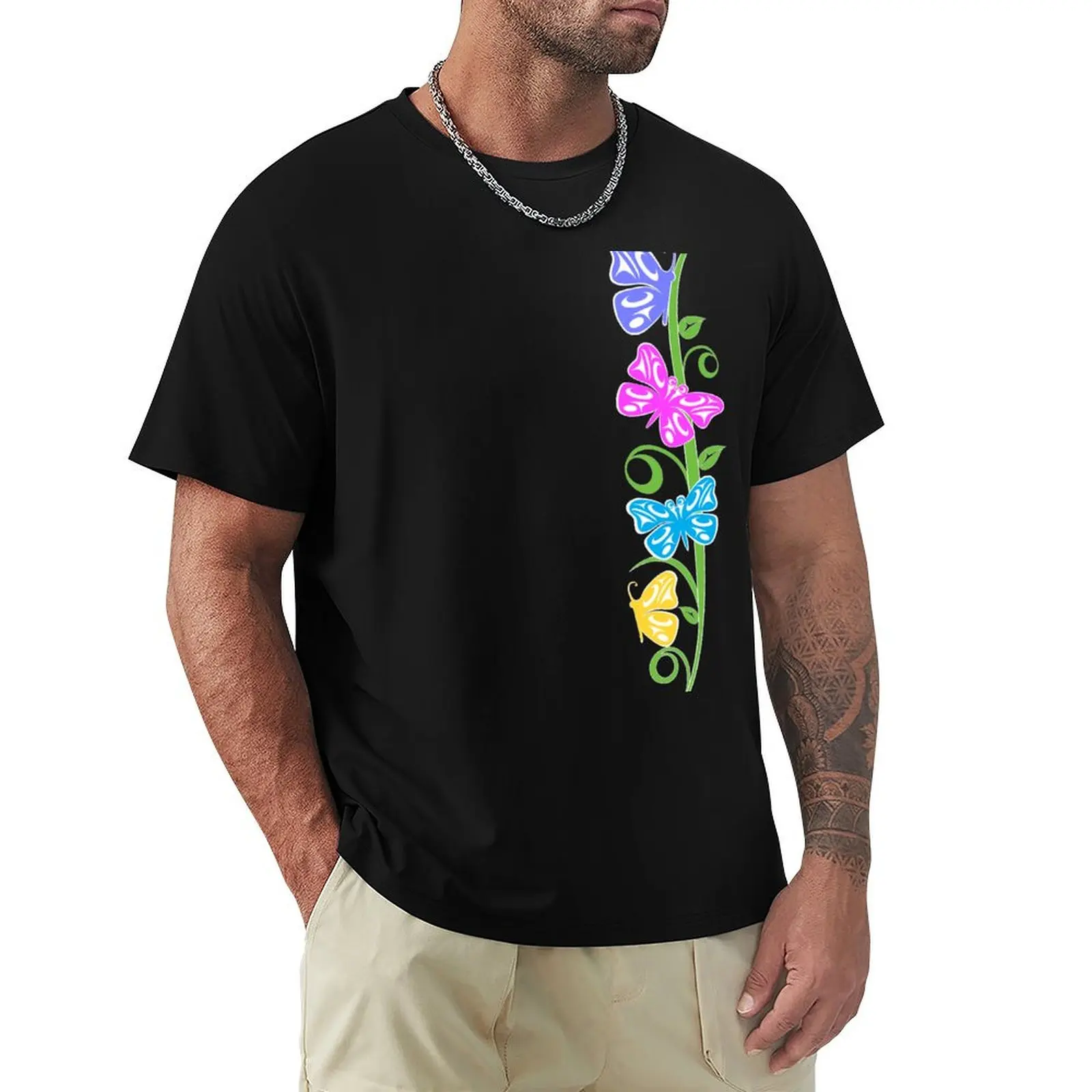

Butterflies T-Shirt Casual Street Style Short Sleeve Tee