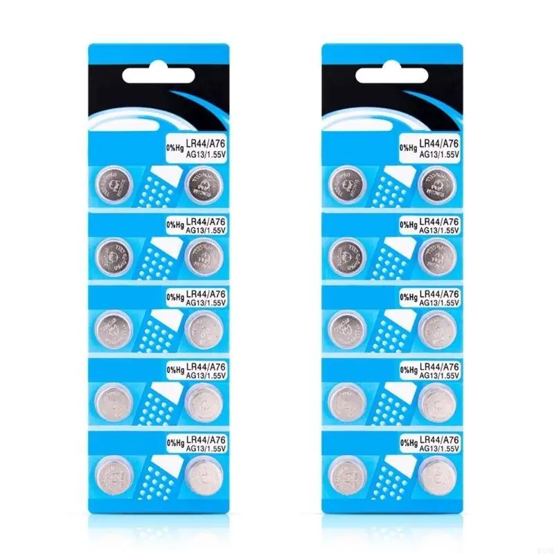 10/20pcs  High Capacity AG13 LR44 Alkaline Button Cell Battery For Electronics 