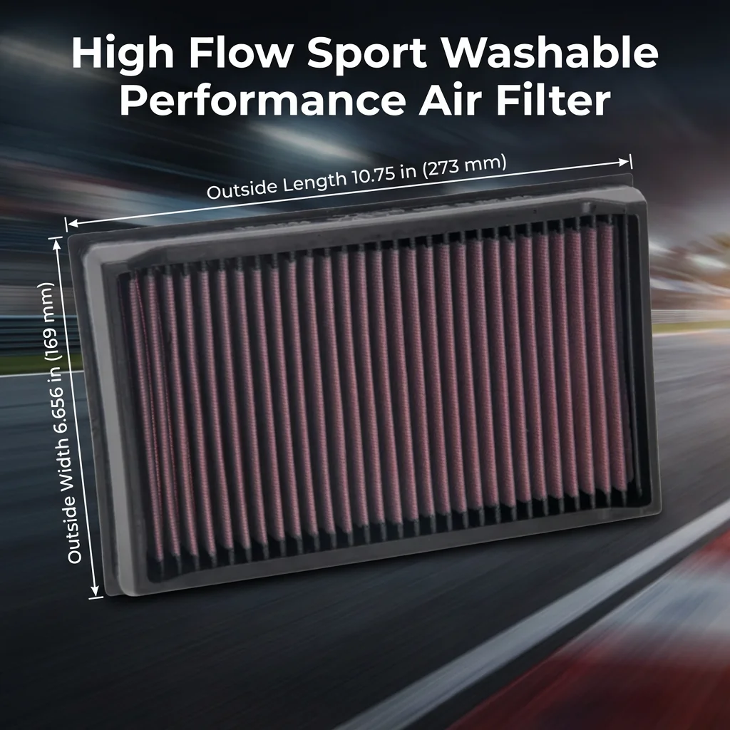 

Спортивный моющийся воздушный фильтр высокой производительности для Volkswagen Golf Jetta Bora Taos 2018-2026 1.4 1.5, 33-5084 L5QD129620D