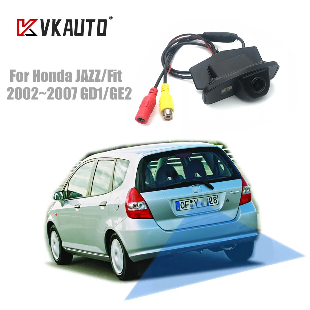 VKAUTO Camera For Honda JAZZ/Fit GD1 GE2 2002~2007 CCD HD Reversing Backup Parking Camera Night Vision Waterproof