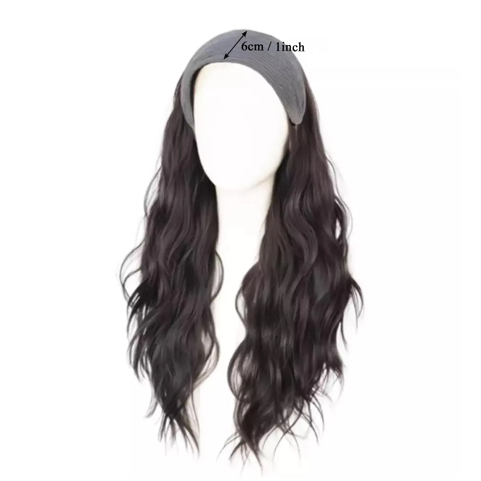 

Женские волнистые синтетические парики, обруч для волос, натуральный реалистичный поддельный обруч для парика для школы, офиса, наращивание волос, местная доставка