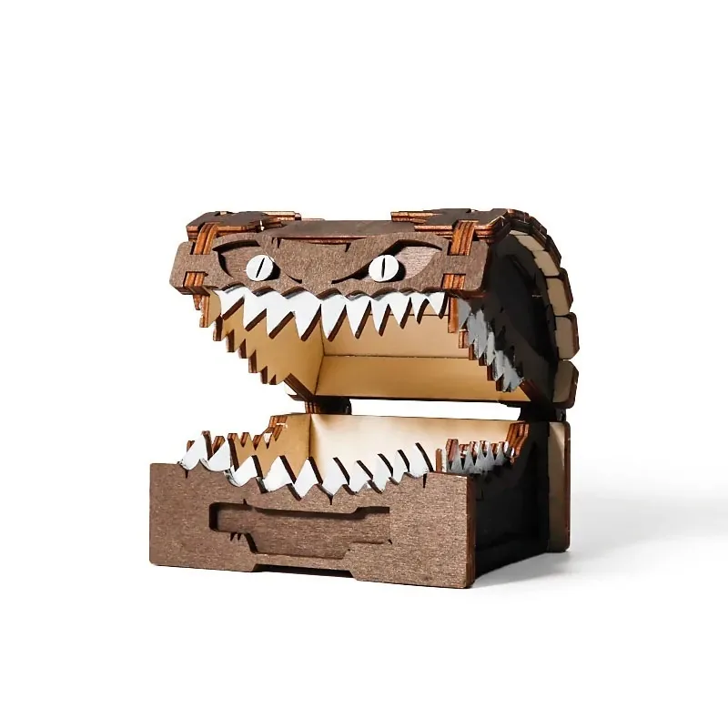 Monster Treasure box Storage box Wooden, creative crafts ornament