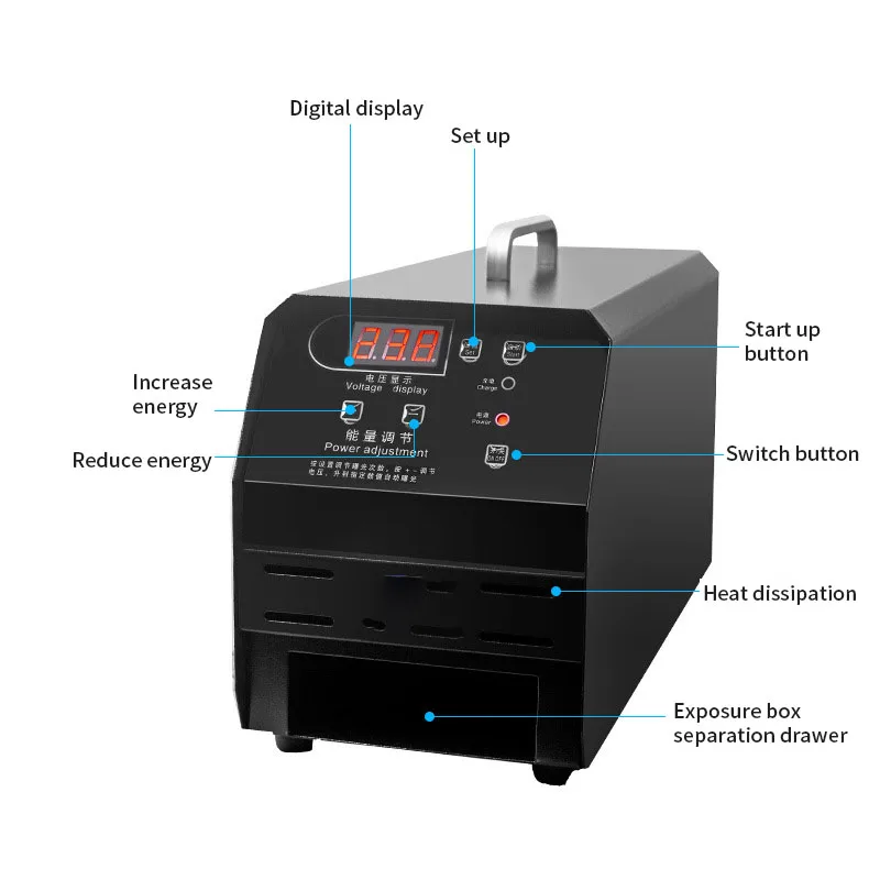 Digital Stamping Machine Photosensitive Seal Flash Stamp Machine Selfinking Stamping Making Seal Material Engraving Machine