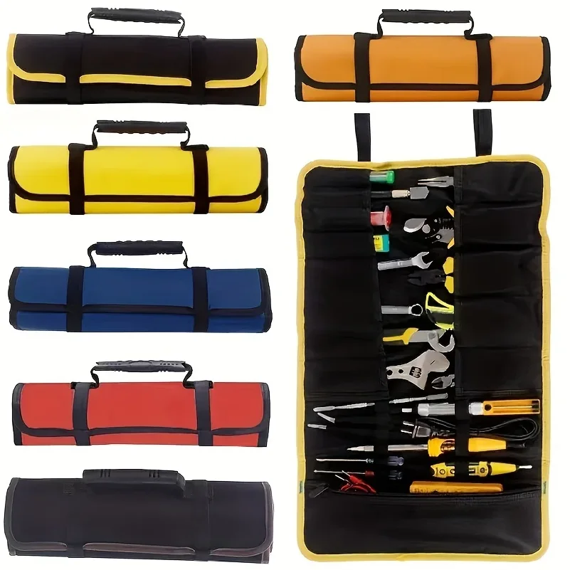 22 Pockets Oxford Canvas Folding Wrench Roll Storage Tools Waterproof Hand Roller