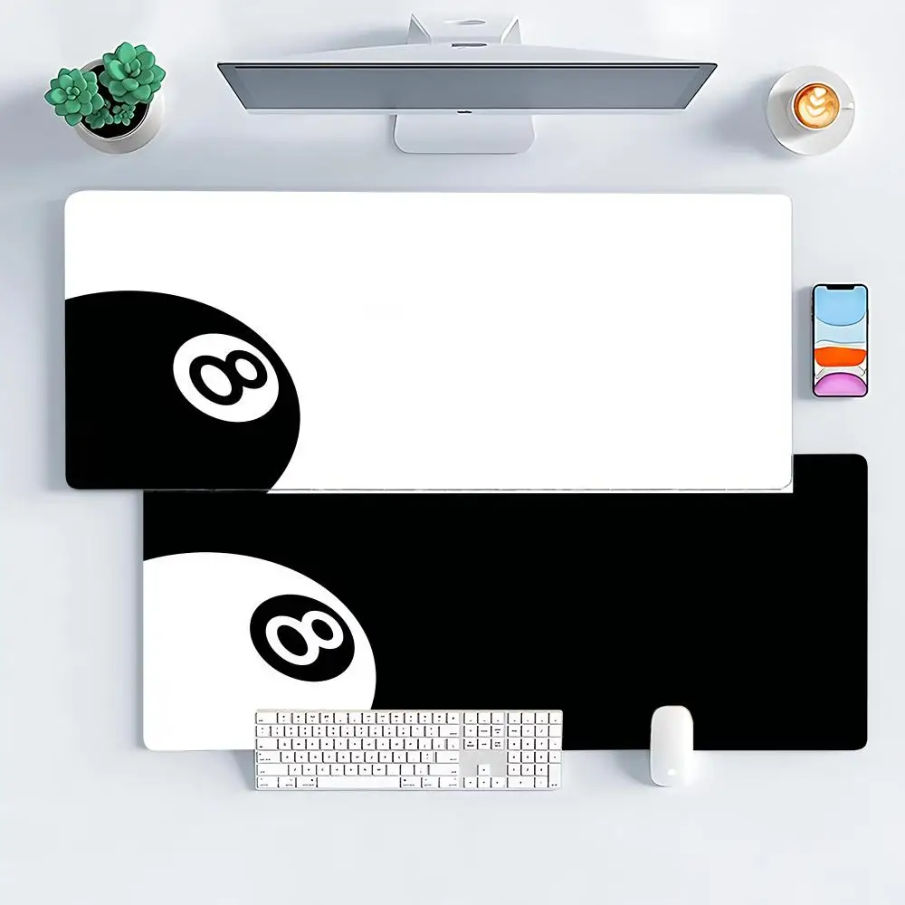 

Бильярд No. 8 ковриков для мыши, большой коврик для компьютерного офисного игрового стола, XXL, резиновые противоскользящие коврики с прошитыми краями, коврики для клавиатуры, длинные настольные коврики