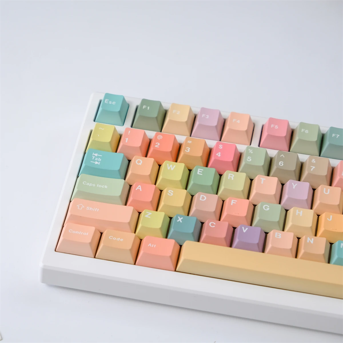 Teclas PBT de Color degradado para teclado mecánico, 147 teclas, Candy, perfil de cereza, sublimación para interruptores MX, juegos