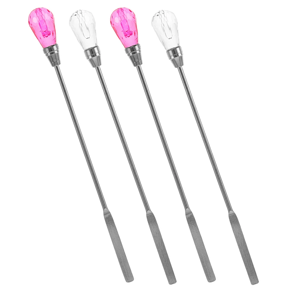 

4Pcs Wax Melting Spoon Set Durable Stirring Sticks Quick Uniform Heating Ergonomic Grip Envelope Sealing Craft Tools Assorted