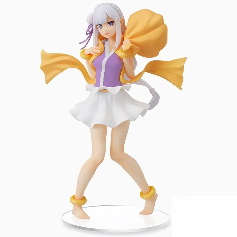 SEGA Original SPM Rem Ram Emilia Beatrice Thor Wind God Anime Action Figures Toys For Boys Girls Kids Xmas Gift Model Ornaments