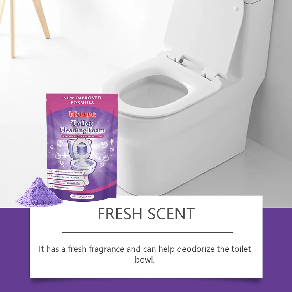 Toilet Cleaning Foam Self Activating Miracles Powder For Home Bathroom