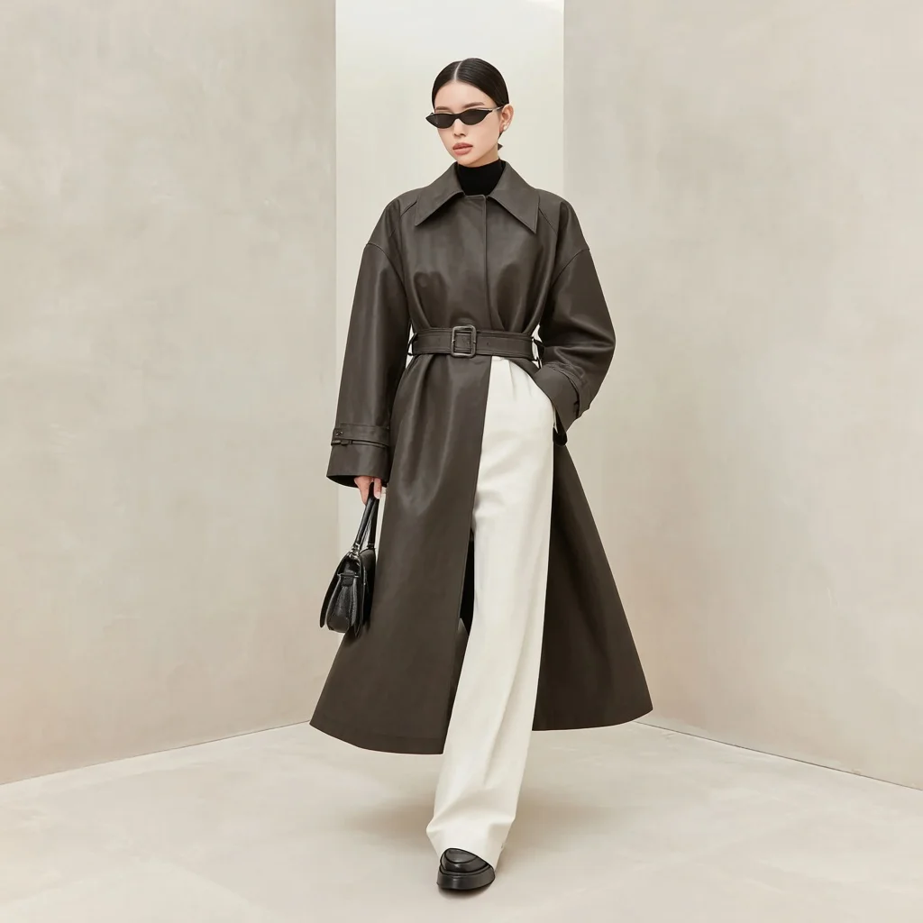 معطف جلد كاجوال للخريف والشتاء ملابس نسائية عصرية ملابس خارجية تصميم أنيق للطقس البارد