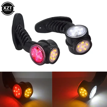 2 pçs universal led luz marcador lateral 12/24v caminhão reboque posição lâmpada à prova dwaterproof água caminhão trator luz de estacionamento indicador contorno