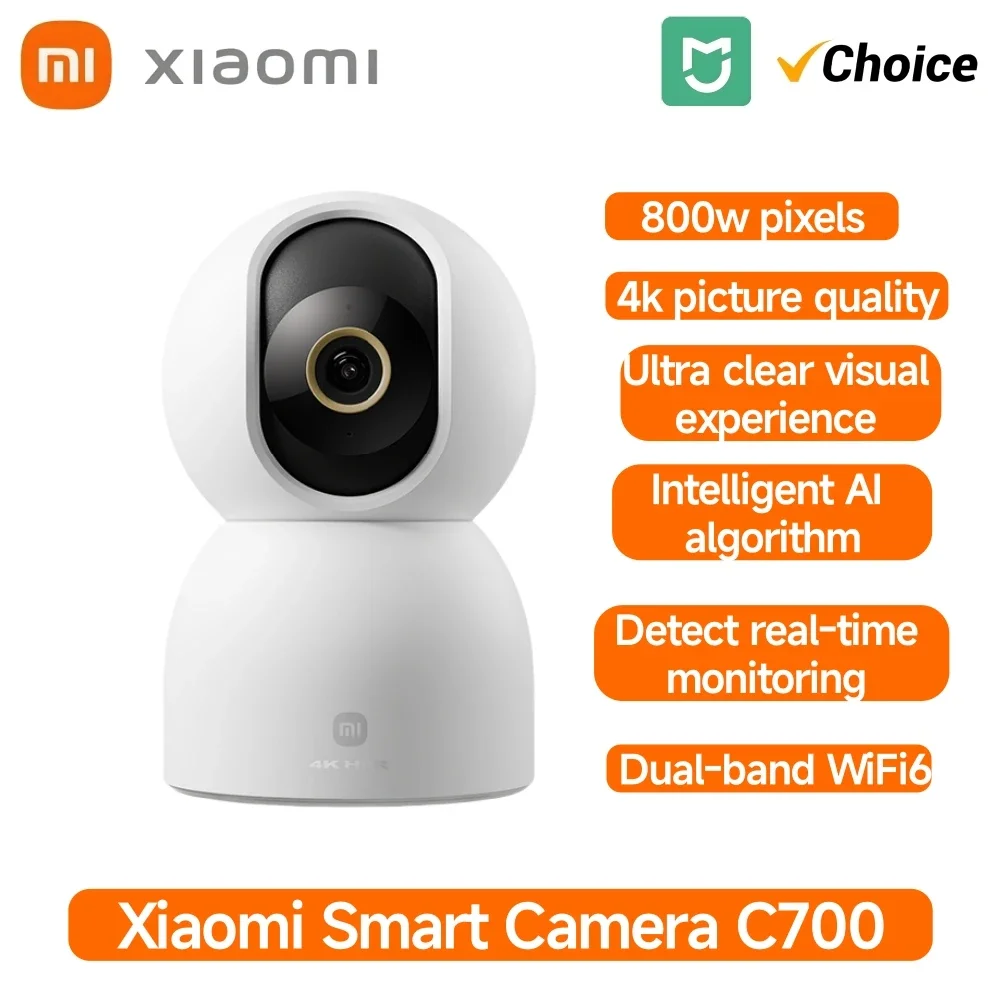 Xiaomi Smart Camera C700 8MP 4K Ultra HD Low Light Full-color Baby Cry Detection Two-Way Voice Call Surveillance Camera