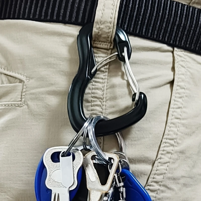 Kẹp Carabiner bằng nhôm bền bỉ 800kg Độ bền cho xích đu ngoài trời, du lịch, đeo lô Carabiner bền & chống gỉ G99D