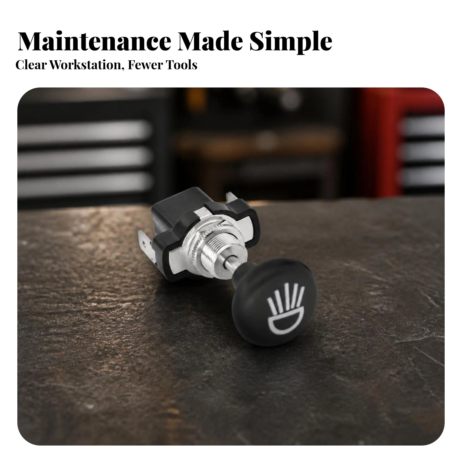 Golf Cart Headlight Switch Compact Golf Cart Illumination Switch Slim Long-Lasting for Mechanics, Dashboard Upgrade