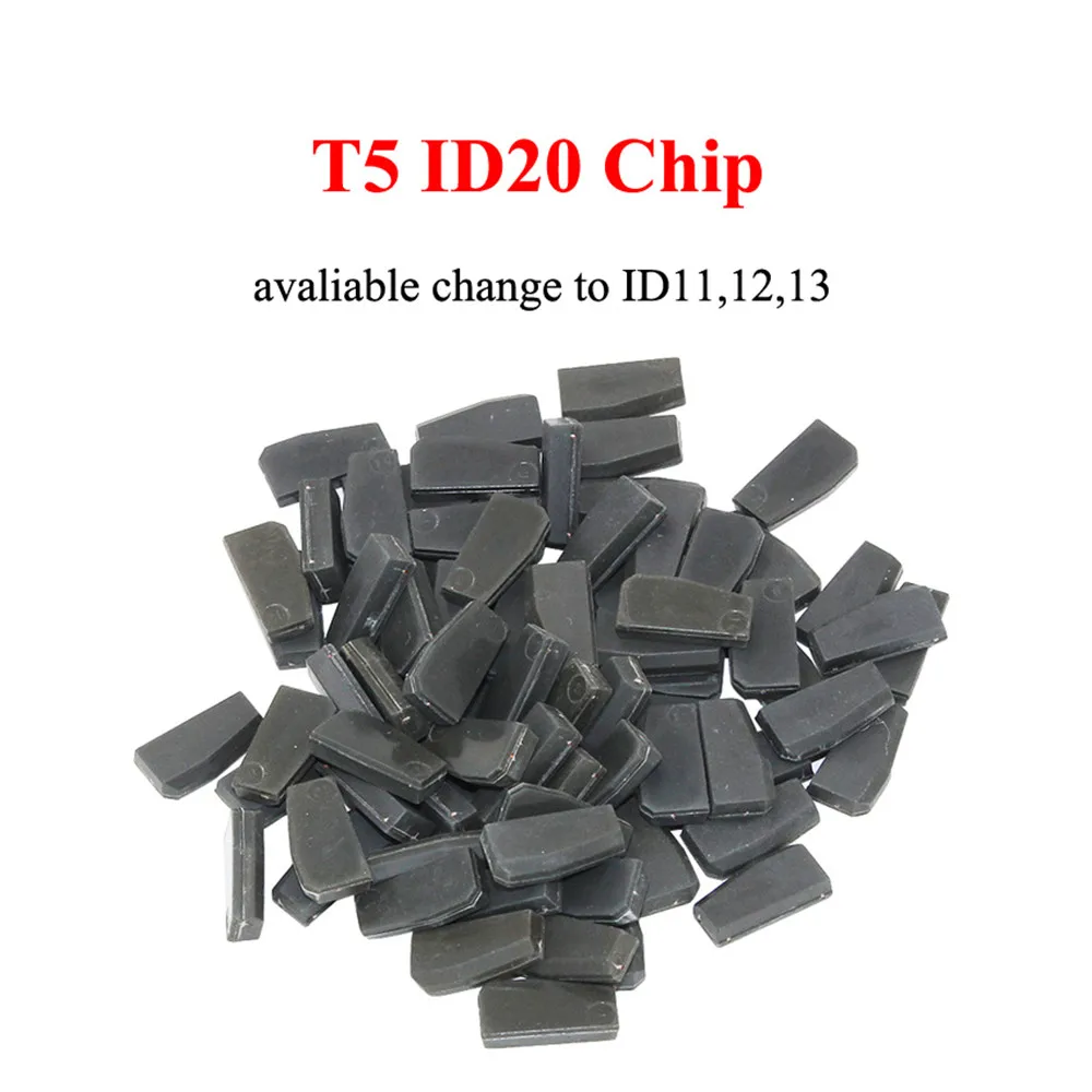 new 10/30PCS Transponder Car Key Chip T5 (ID20) Glass T5-ID20 Carbon Ceramic Avaliable-Change to ID11,12,13