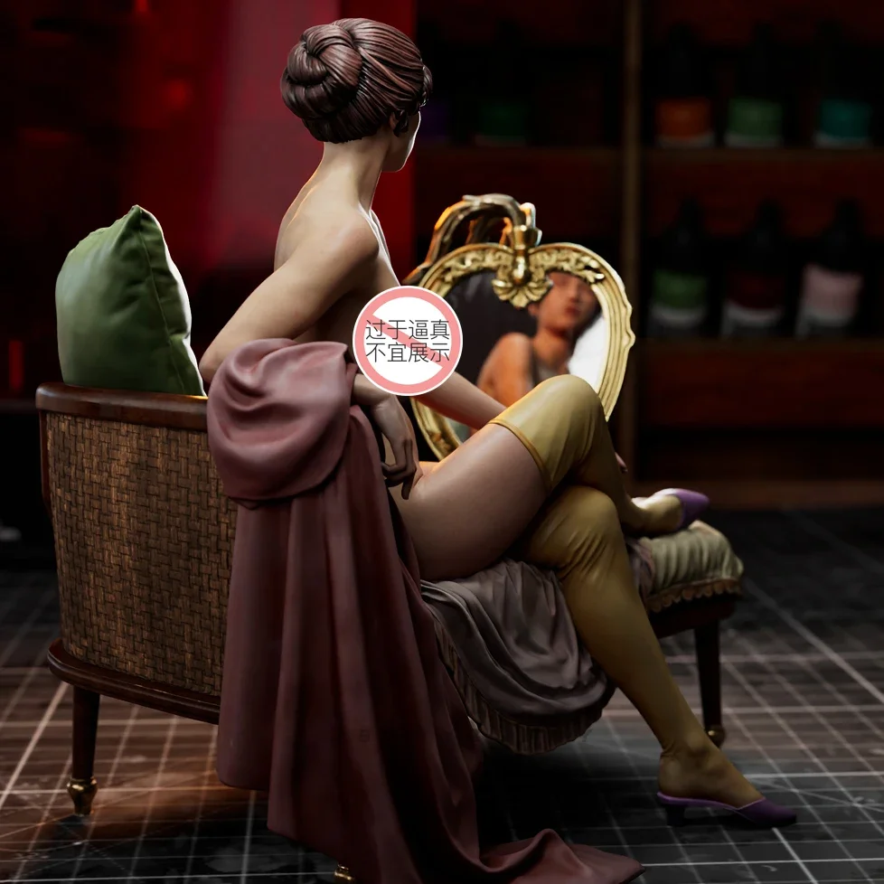 ความสูงของ Man 35 มม.40 มม.65 มม.เรซิ่นชุดรูปความงามไม่มีสีและประกอบ TD-7074/3D