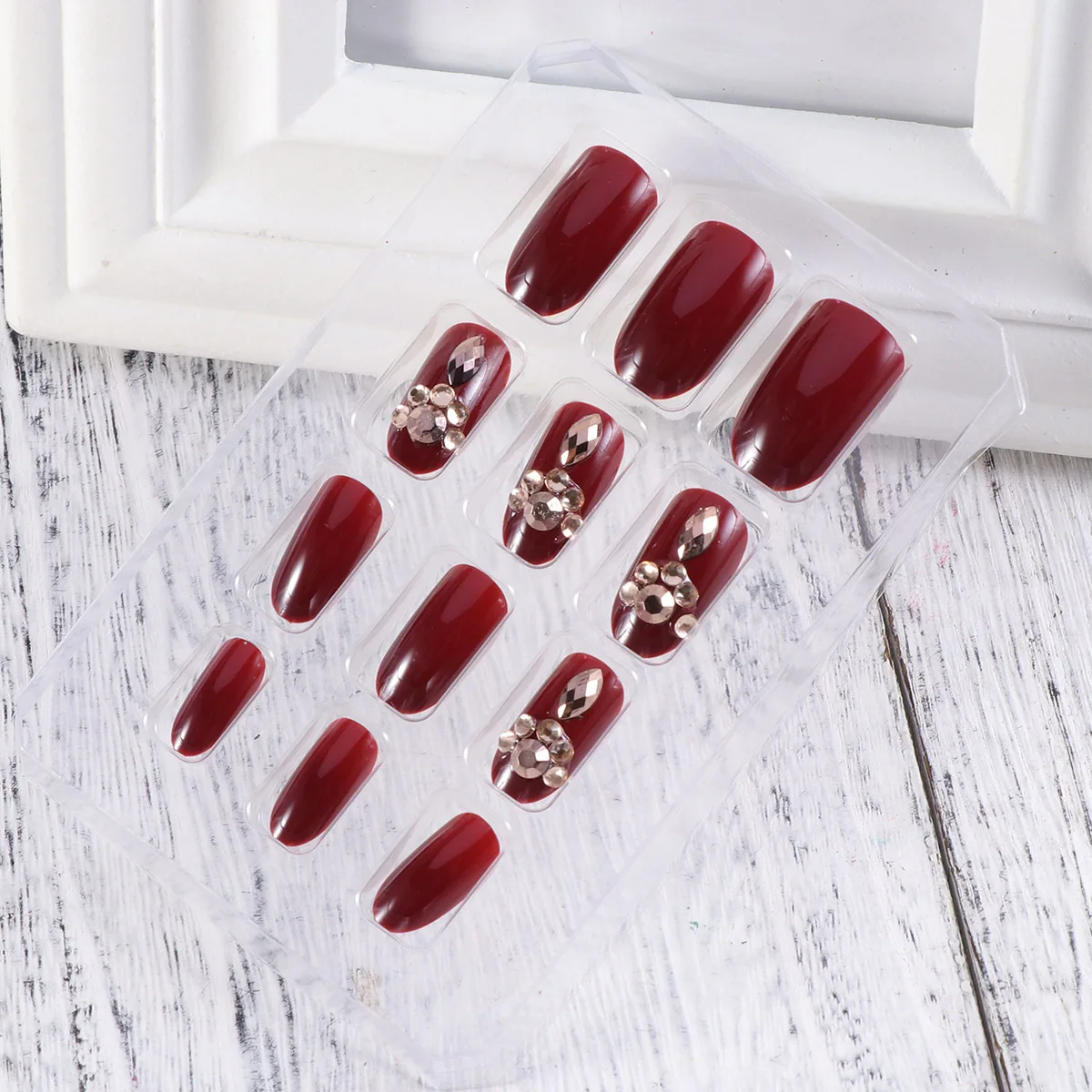 

24Pcs Dark Cover False Nails Durable No Smell DIY Fashion Accessory Women Manicure Women False Nails