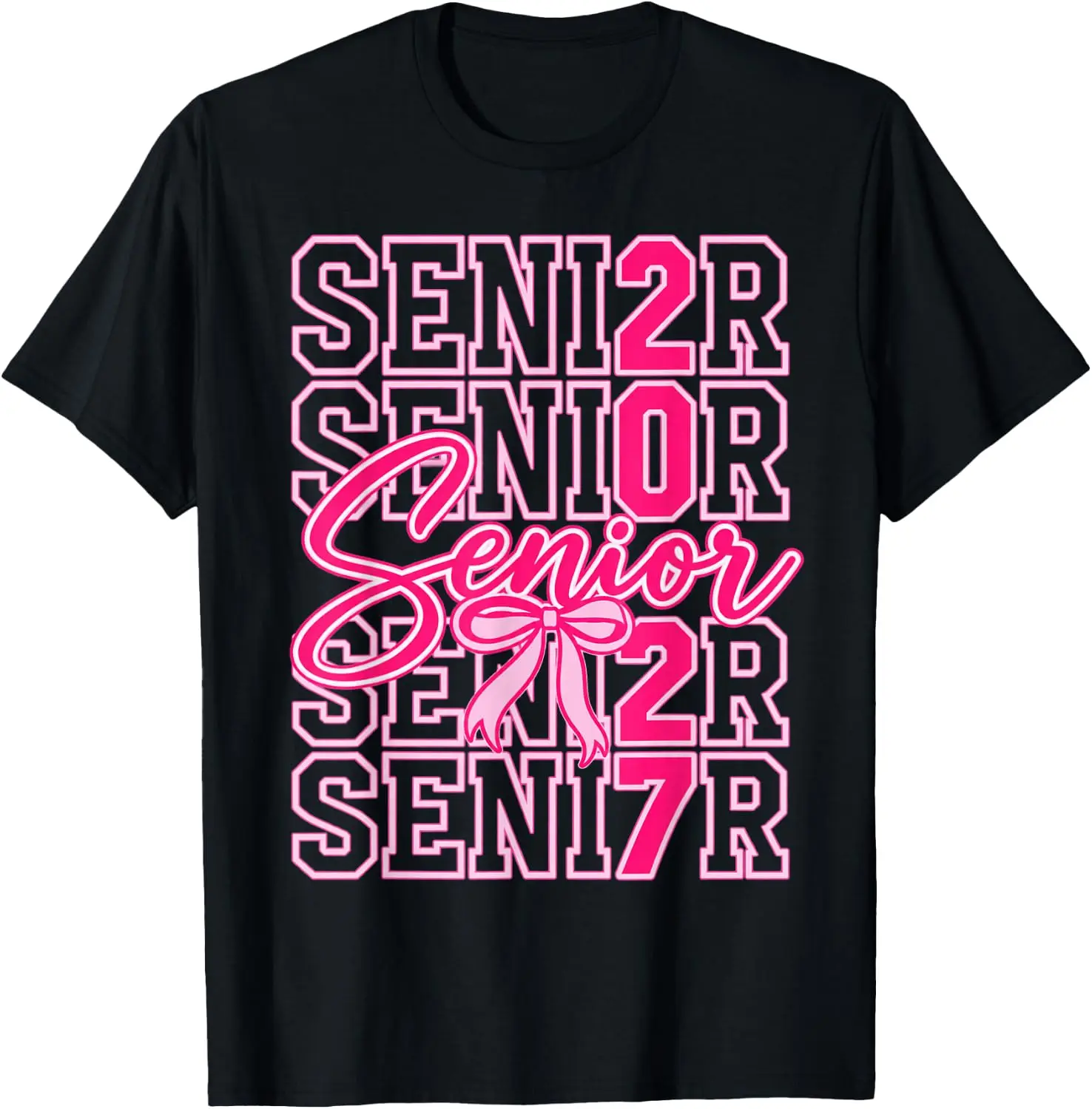 Class Of 2027 Pink Graduation Senior Year T-Shirt Cute Halloween Pumpkin Short-Sleeve Tee: Fun, Breathable, Pure Cotton, Stylish—Perfect for Sports, Lounging, or Casual Wear.