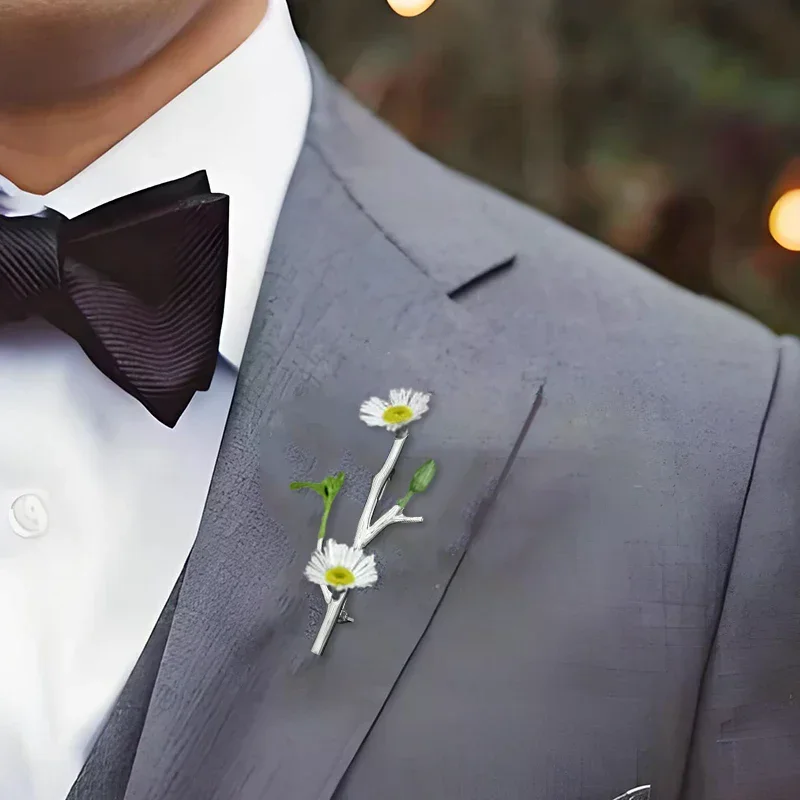 Branch Shaped Flower Insert Brooch | Metal Branch Pins For Brooches | Fashion DIY Clothing Corsage With Insert Flowers