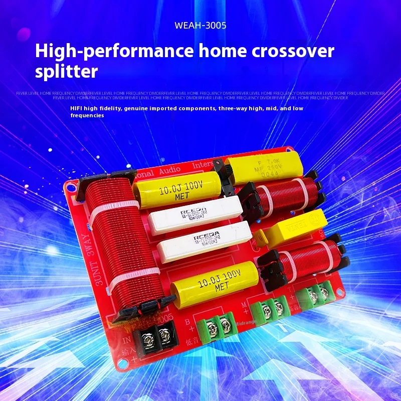 Updated 3 Ways HiFi Speaker Frequency Divider Hi-Fi Audio High Medium Low Crossover Filter Distributior DIY Ktv Stage Speaker