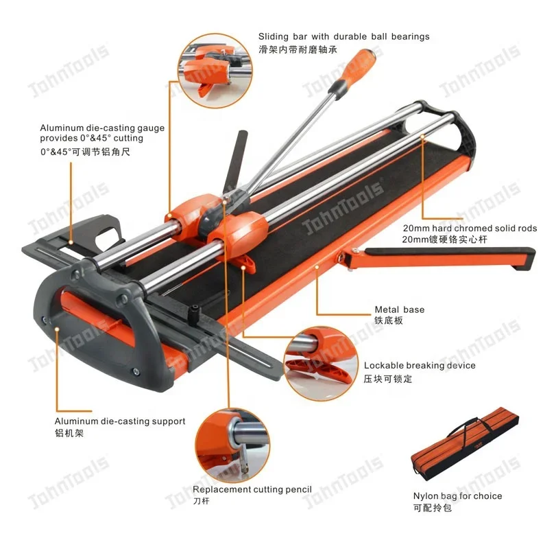 JohnTools 8100K-3 800mm tile cutter construction tools cortador de azulejos tile breaker rubi cutter tile Handcraft cutting tool