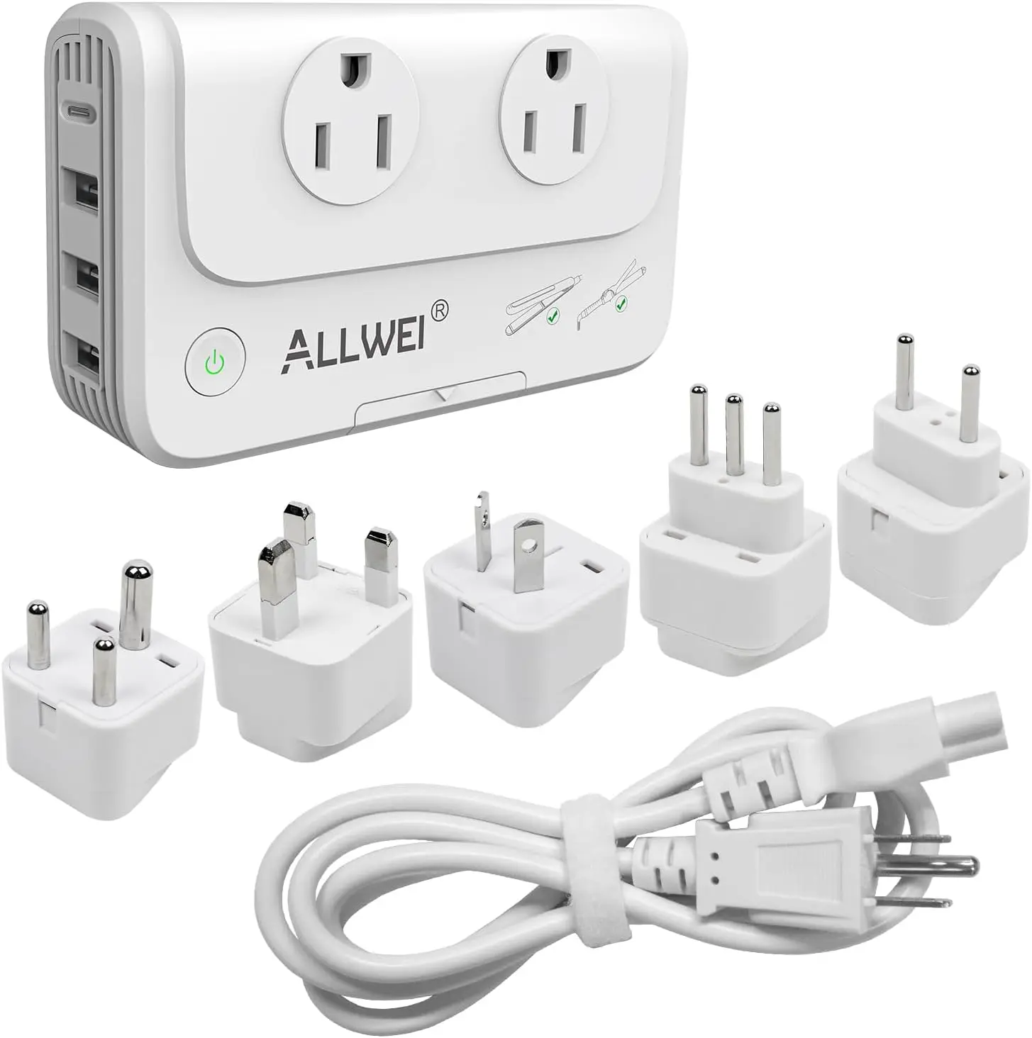 

Universal Travel Adapter & Voltage Converter for Hair Tools, 230W, Works in 150+ Countries