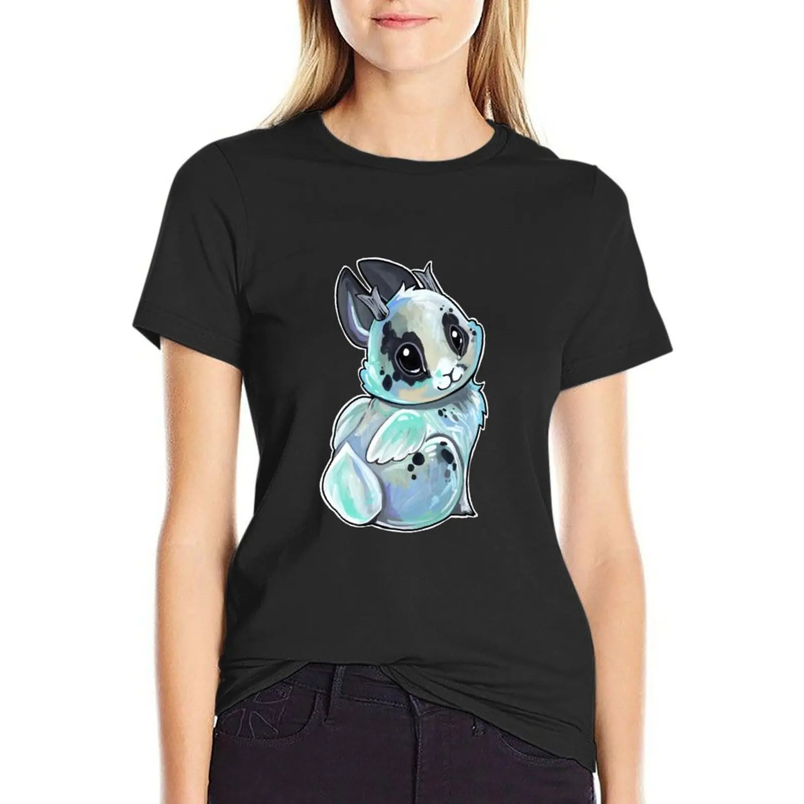 Футболка с изображением кролика Moonstone Wolpertinger, летние топы, эстетичная одежда, милая одежда, блузка, белая футболка, платье для женщин, сексуальное