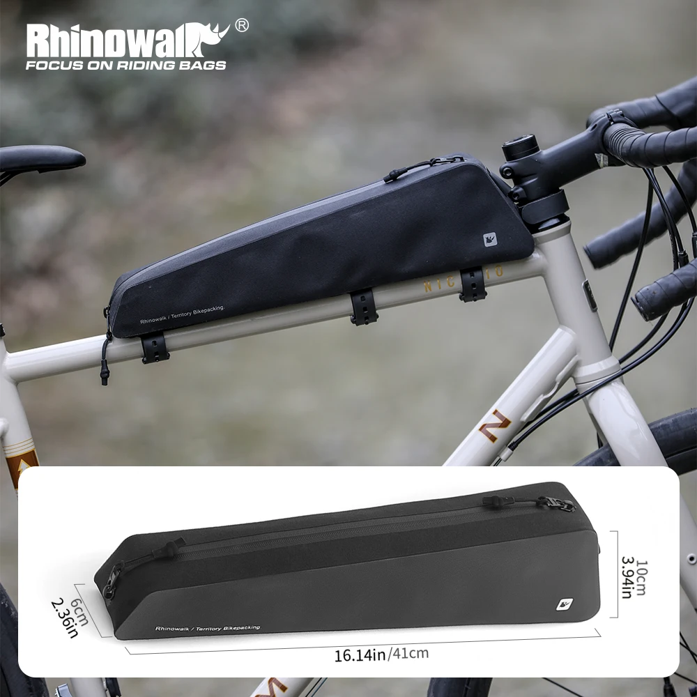 

Водонепроницаемая сумка Rhinowalk для верхней рамы велосипеда, 1 л, для хранения, велосумка для велопоездок, для MTB, Gravel, велосипедов, для телефона и аксессуаров
