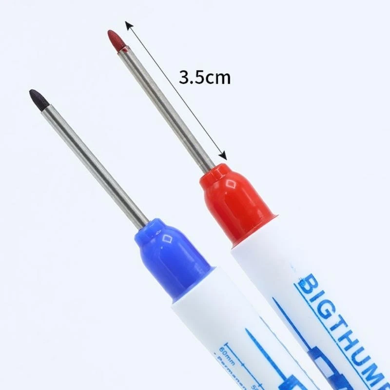 Deep Hole Marker Pen 30mm Long Tip Marker Carpenter Marker Water Resistant Drill Hole Marker Woodworking Tool - Image 3