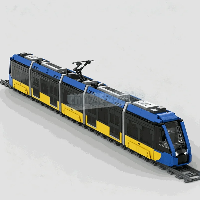1926 Teile Moderner Stadtbahn-Bausatz Straßenbahn-Schienenfahrzeug-Modell Kreatives DIY-Montage-Spielzeug Beliebtes Ausstellungsgeschenk