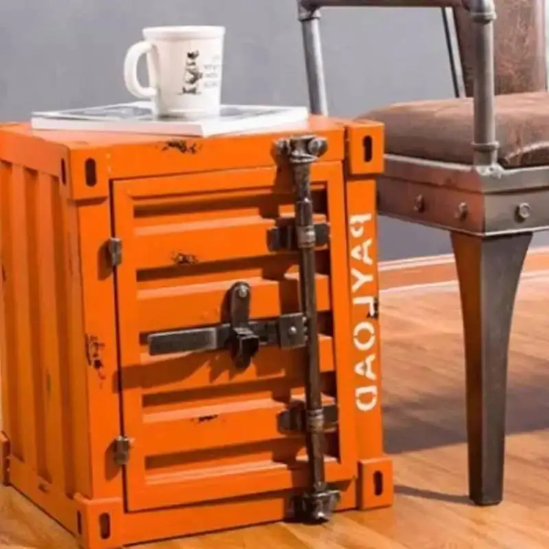 Mesa de Cabeceira Moderna e Simples para Quarto, Estilo Nórdico, em Metal, Estreita, para Cama King Size, Móveis de Quarto