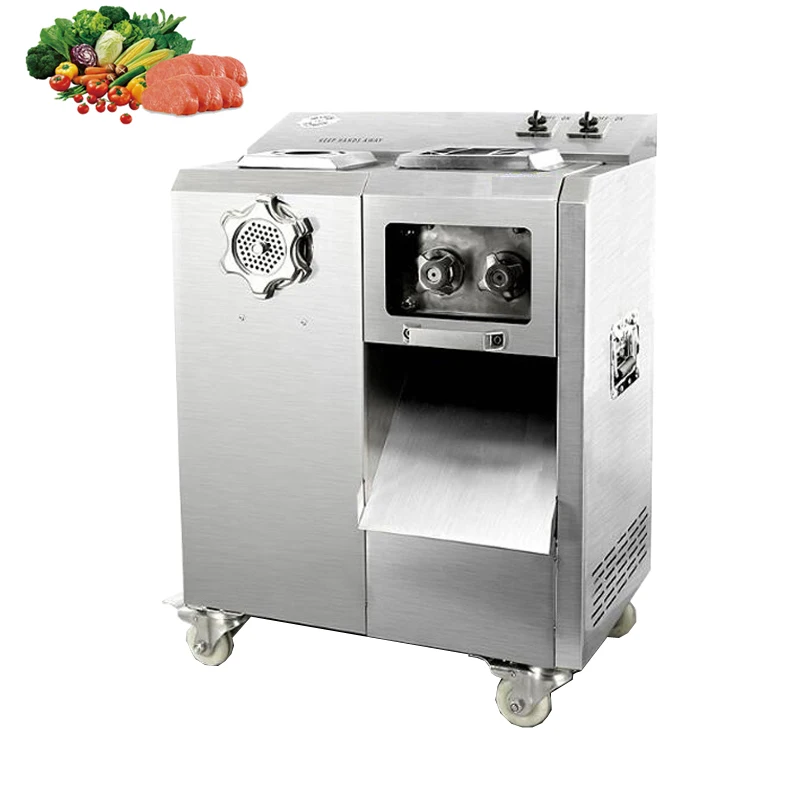 

Vertical Meat Cutter Fast Electric Meat Slicer Commercial Shred Dicing Machine Stainless Steel Meat Grinder Machine 2200W