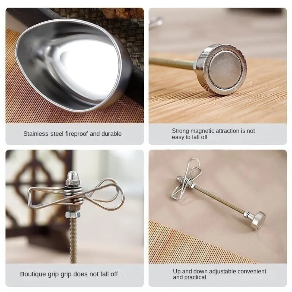 New Magnetic Mosquito Coil Bracket Stainless Steel Multi-function Incense clip Wood Incense Home Incense Mosquito Repellent