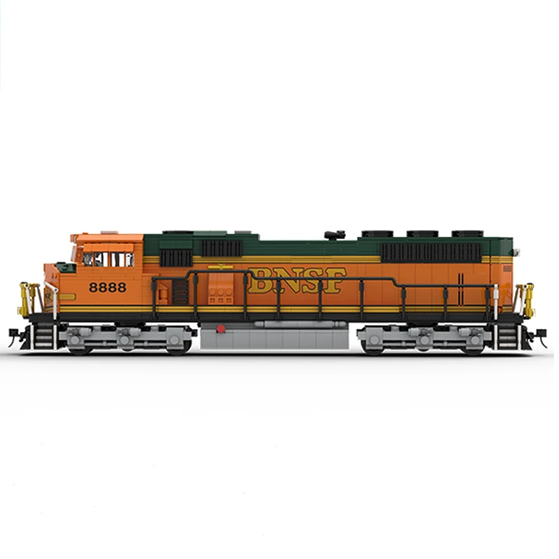 

MOC Burlington Northern Santa Fe Train SD70MAC Model DIY Building Blocks Set Assembly Technology Bricks Toys Kids Birthday Gifts