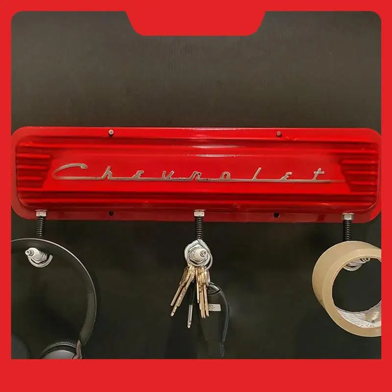 

Vintage Valve Cover Wall Shelf Vintage Script Valve Cover Rack Man Cave Clothes And Hats Sundry Key Storage Rack