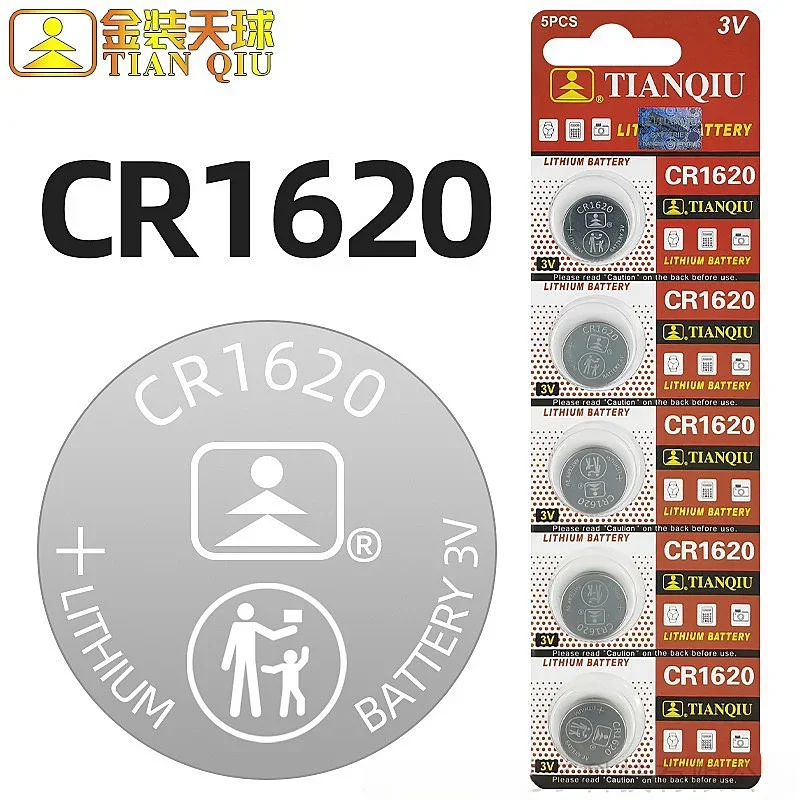 5-50PCS CR1620 Battery CR 1620 3V Lithium Battery DL1620 BR1620 Button Coin Cells For Watch Car Remote Control Calculator