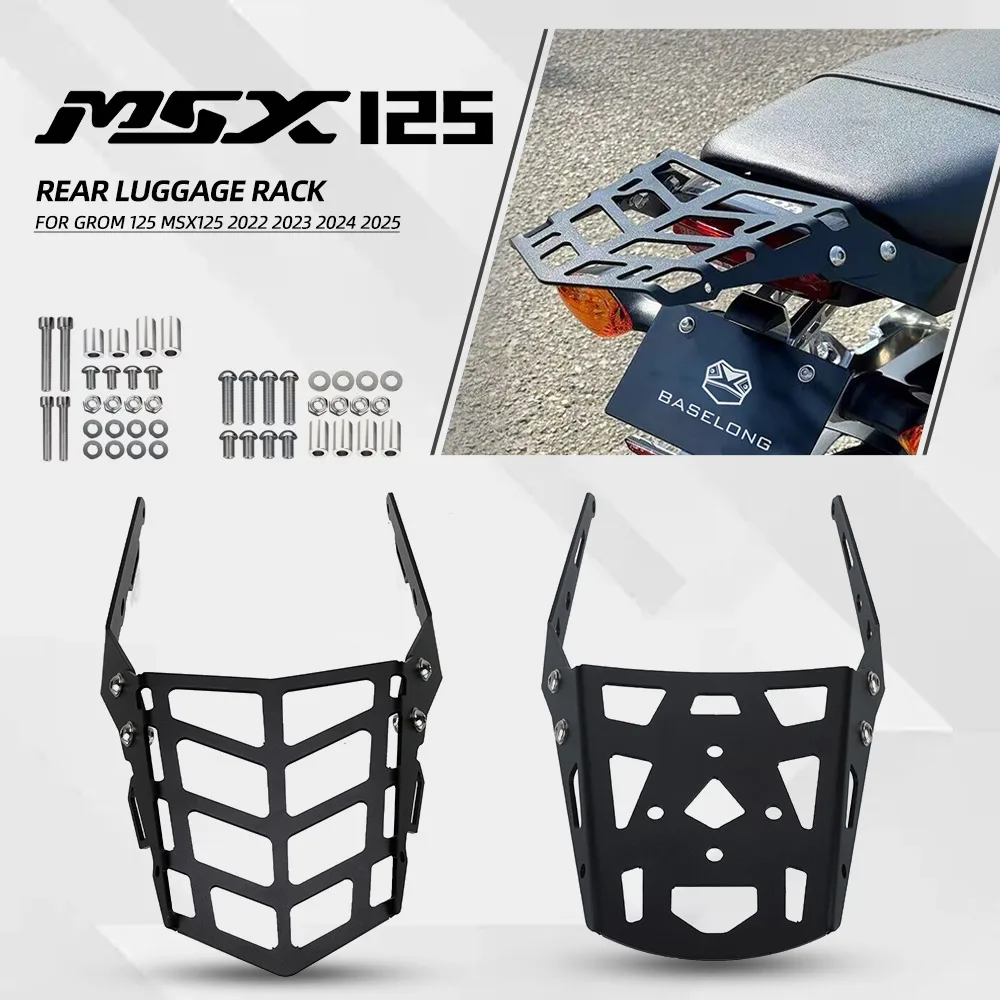 MSX 125 Rear Luggage Rack Ride On Pillion Carrier Holder Shelf Replacement For Grom 125 MSX125 2022 2023 2024 2025 Luggage Rack