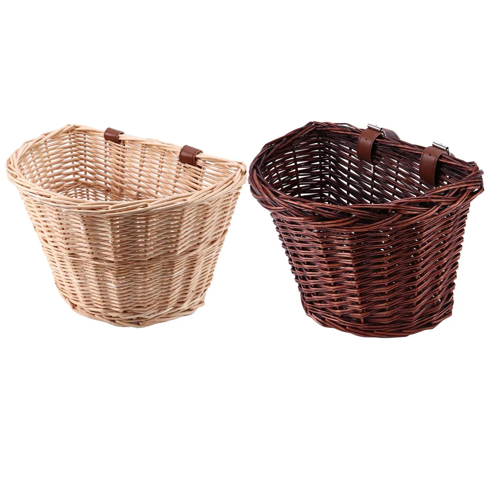 Lady And Kids Vintage Rattan Wicker Basket Bike Bicycle Handlebar Baskets Bicycle Front Basket,XL