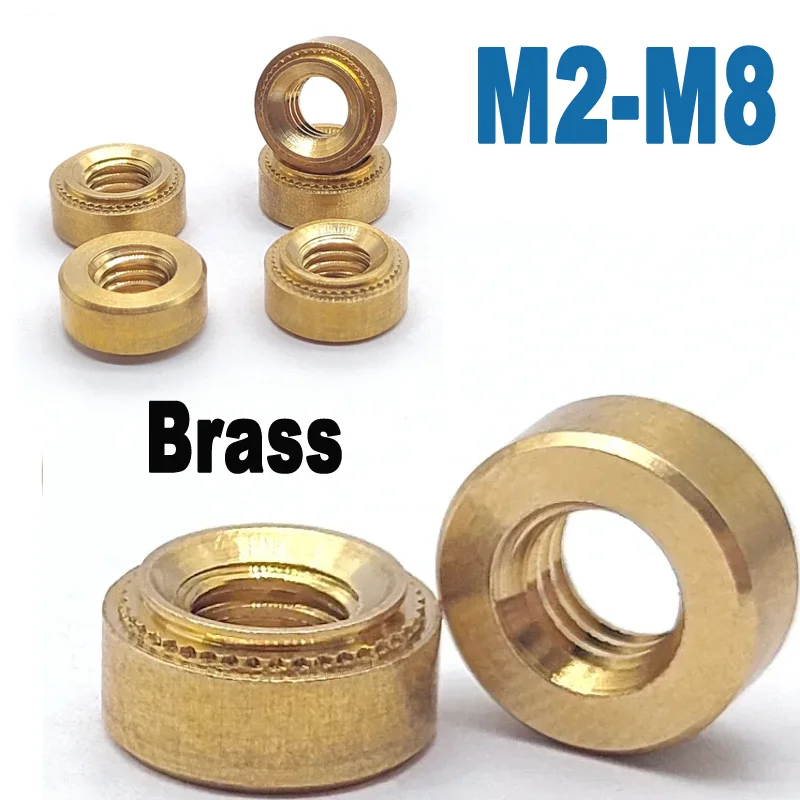 

Self Clinching Nut Brass Swage Nut M2 M2.5 M3 M4 M5 M6 M8 Plug Nut Machine Tool Fasteners
