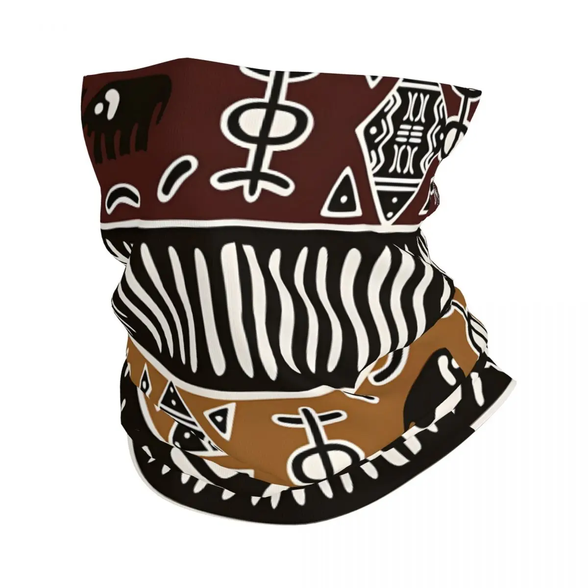 Elephants Thin Bandana Neck Gaiter Africa Folk Wrap Scarf Headband Neck Cover